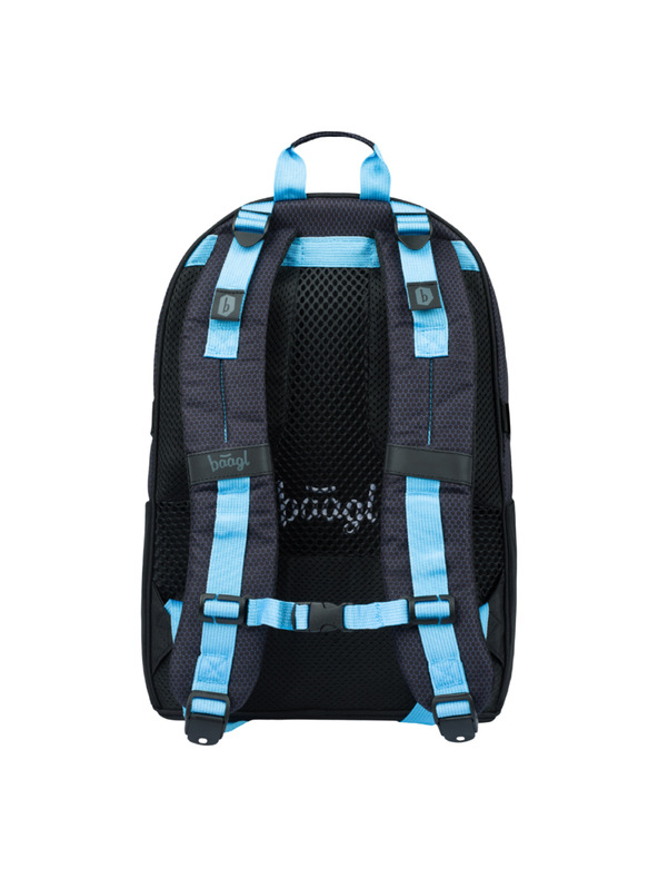 BAAGL  Zaino scuola nero Skate Bluelight Baagl