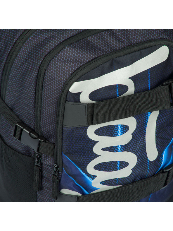 BAAGL  Zaino scuola nero Skate Bluelight Baagl