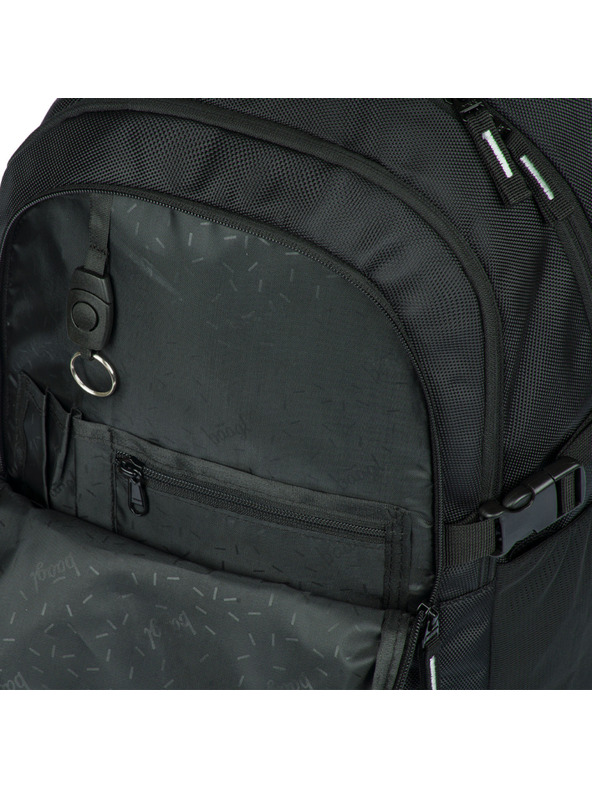 BAAGL  Zaino scuola nero Skate Bluelight Baagl