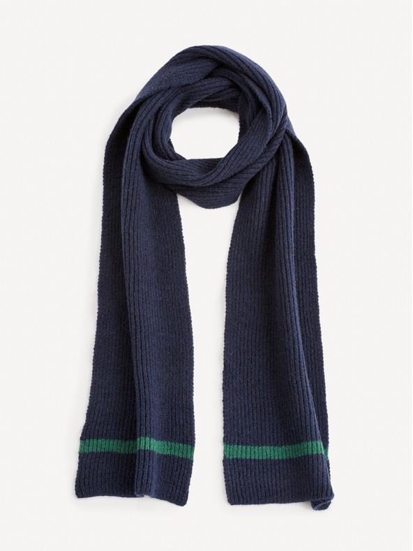 Celio Set cappello, sciarpa e guanti da uomo blu scuro in confezione regalo Celio