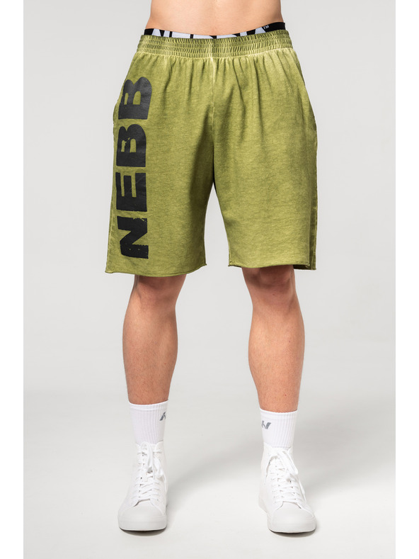 Nebbia Pantaloncini della tuta lavati NO BS 367 Nebbia