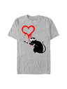 ZOOT.Fan Maglietta grigia screziata Banksy (Brandalised) Bansky Love Rat