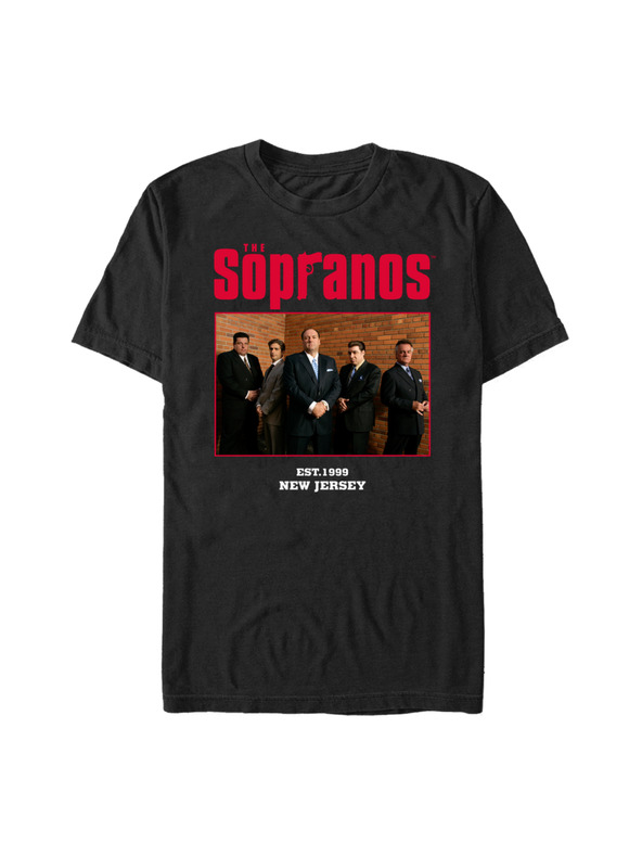 ZOOT.Fan Maglietta nera HBO The Sopranos Cast