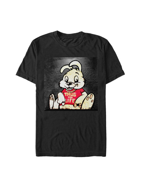 ZOOT.Fan Maglietta nera Banksy (brandizzata) Bansky Tough For Life