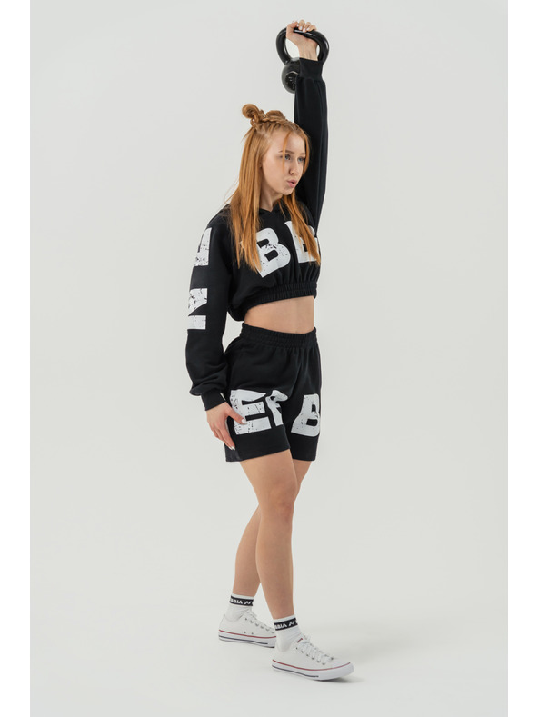 Nebbia Sweatpants shorts 6" MUSCLE MOMMY 624 XS,black