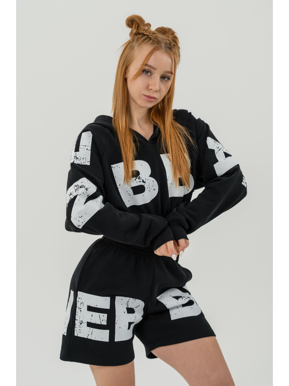 Nebbia Sweatpants shorts 6" MUSCLE MOMMY 624 XS,black