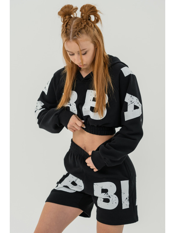 Nebbia Sweatpants shorts 6" MUSCLE MOMMY 624 XS,black