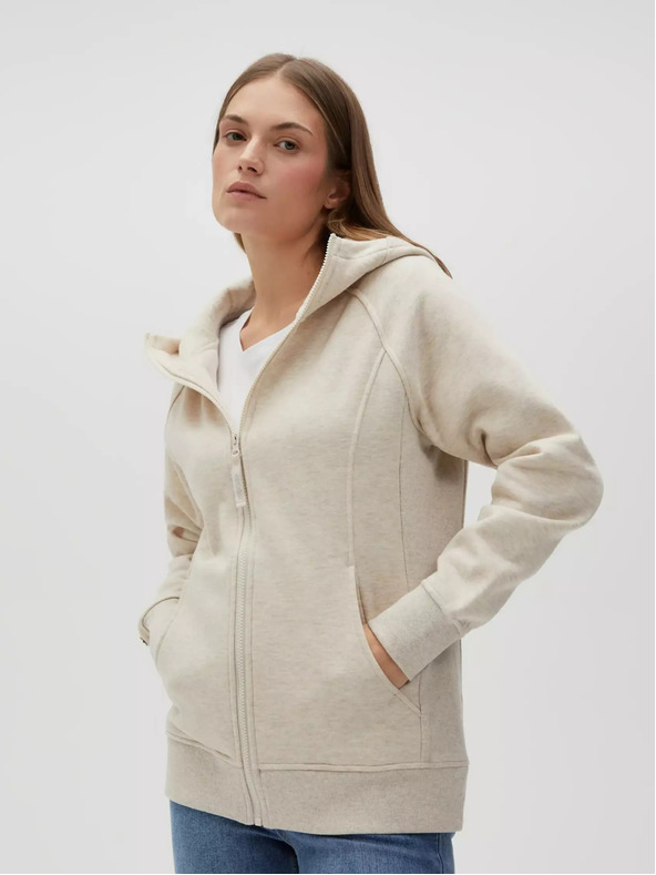 Moodo Felpa con cappuccio beige da donna Moodo