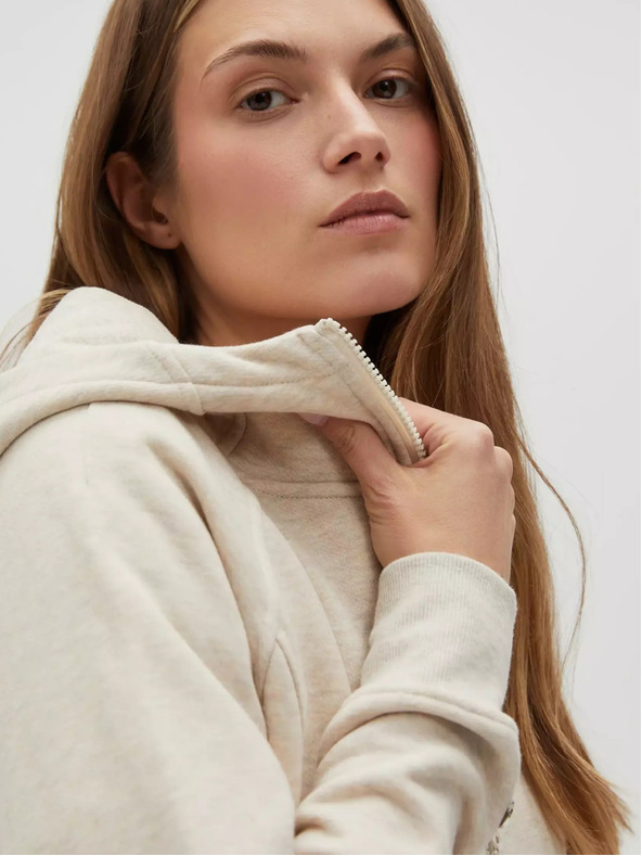 Moodo Felpa con cappuccio beige da donna Moodo