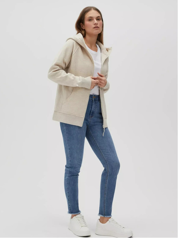 Moodo Felpa con cappuccio beige da donna Moodo