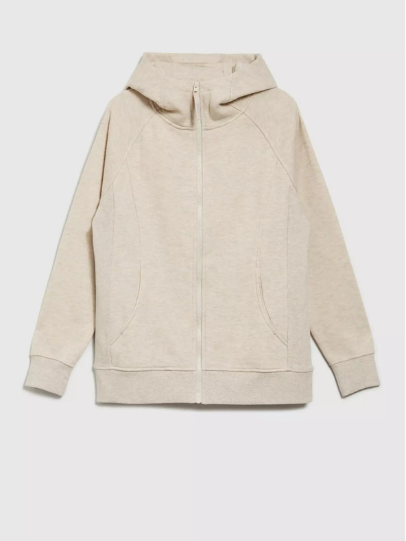 Moodo Felpa con cappuccio beige da donna Moodo