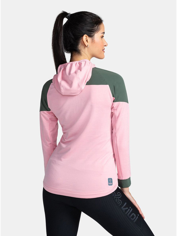 Kilpi Felpa sportiva elasticizzata con cappuccio rosa chiaro da donna Kilpi MEMPHIS-W