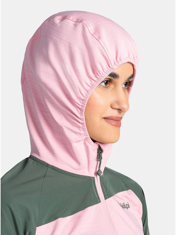 Kilpi Felpa sportiva elasticizzata con cappuccio rosa chiaro da donna Kilpi MEMPHIS-W