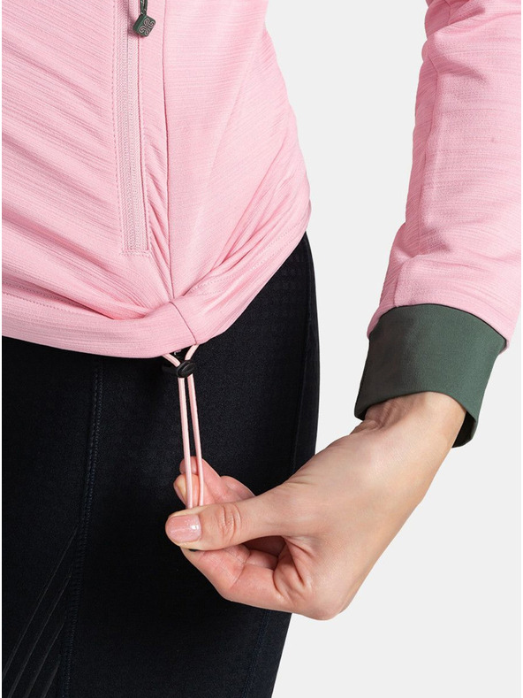 Kilpi Felpa sportiva elasticizzata con cappuccio rosa chiaro da donna Kilpi MEMPHIS-W