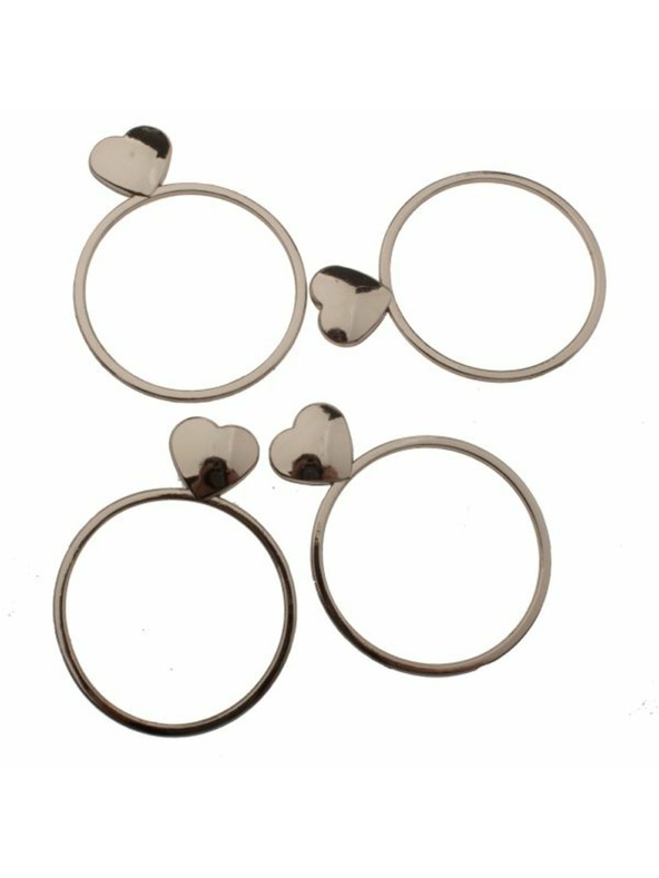Casa de Engel Anelli per tovaglioli in metallo - set da 4 pz, 12/72