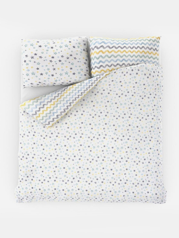 Kvalitex Biancheria da letto in cotone francese Delux 220x200, 70x90cm Duo blu Kvalitex