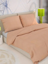 Kvalitex Biancheria da letto francese in crepe 240x200, 70x90cm salmone Kvalitex