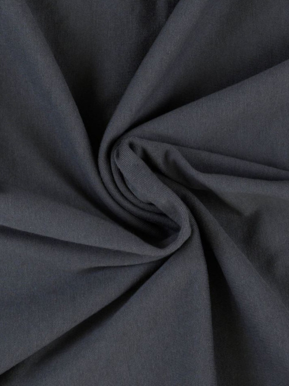 Kvalitex Lenzuolo jersey per letto singolo 120x200cm grigio scuro Kvalitex