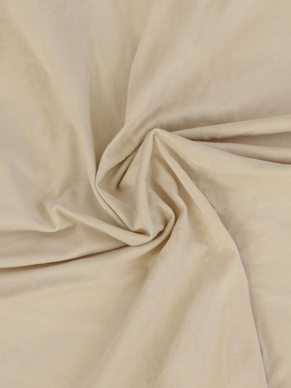 Kvalitex Lenzuolo jersey con lycra per letto singolo 90x200cm beige chiaro Kvalitex
