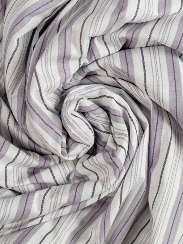 Kvalitex Lenzuolo con angoli in cotone 100x200cm a righe viola Kvalitex