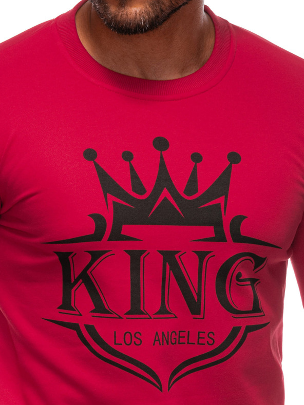 Edoti EDOTI Felpa con cappuccio da uomo, rosso