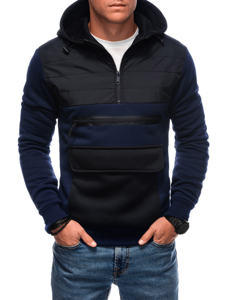 Edoti EDOTI Felpa con cappuccio da uomo, blu scuro