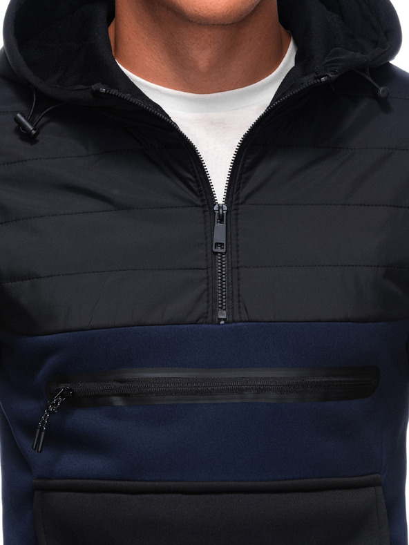 Edoti EDOTI Felpa con cappuccio da uomo, blu scuro