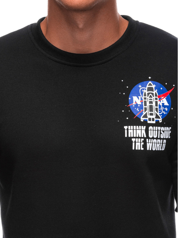 Edoti EDOTI Felpa con cappuccio da uomo, nera