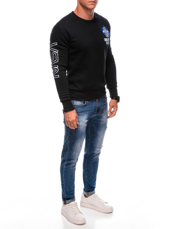 Edoti EDOTI Felpa con cappuccio da uomo, nera