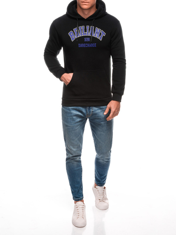 Edoti EDOTI Felpa con cappuccio da uomo, nera