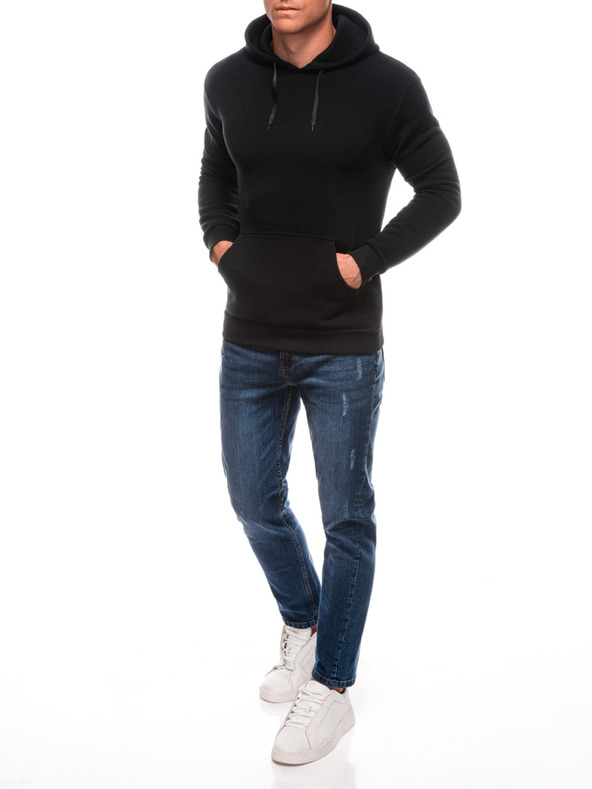 Edoti EDOTI Felpa con cappuccio da uomo, nera