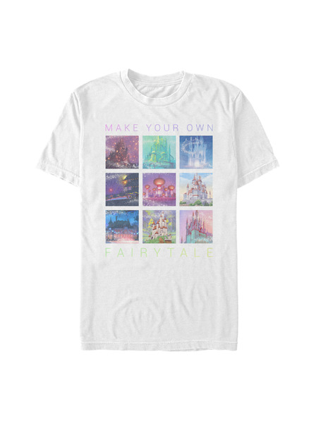 ZOOT.Fan Maglietta bianca Disney CASTLES IN DISNEY PRINCESS MOVIES