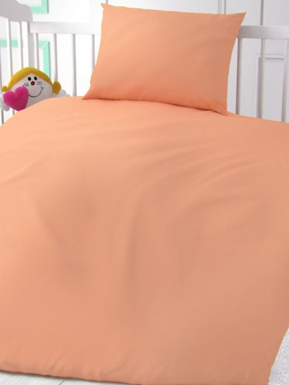 Kvalitex Biancheria da letto per culla in cotone salmone