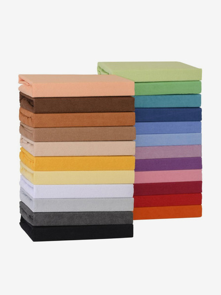 Kvalitex Lenzuolo in spugna matrimoniale 180x200cm arancione Kvalitex