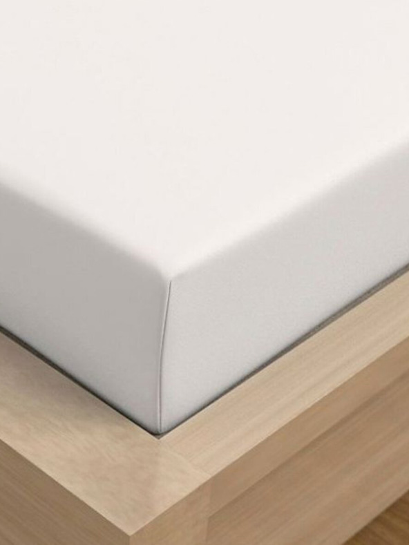 Kvalitex Lenzuolo singolo in jersey con lycra 120x200cm bianco Kvalitex