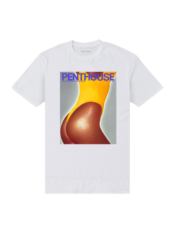 ZOOT.Fan Maglietta bianca Copertina Penthouse 1986