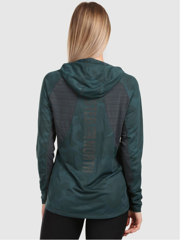 Kilpi Felpa running Kilpi AILEEN-W Verde scuro da donna