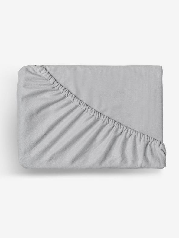 Kvalitex Lenzuolo fissabile in flanella 220x200cm grigio chiaro