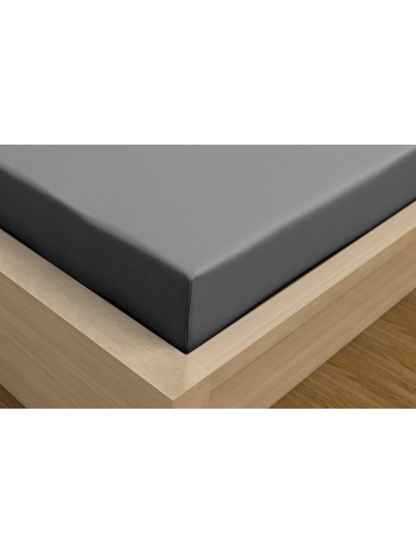 Kvalitex Lenzuolo jersey con lycra 220x200cm grigio scuro Kvalitex Kvalitex