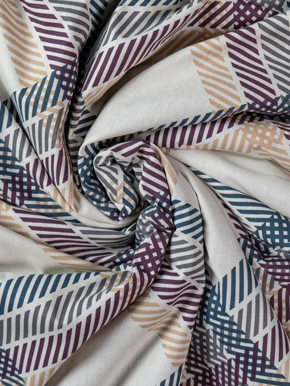 Kvalitex Lenzuolo teso in cotone 180x200cm a quadri Kvalitex