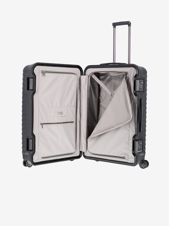 Titan Valigia da viaggio nera Titan Litron Frame L
