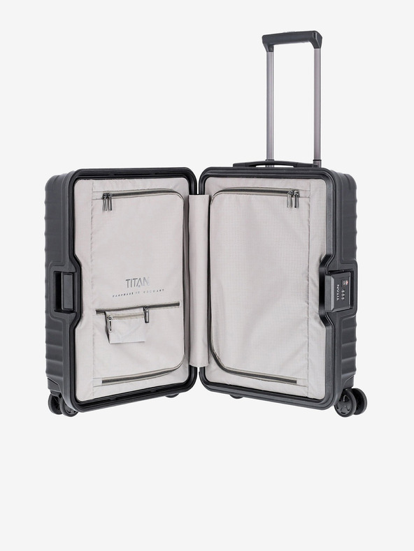 Titan Valigia da viaggio nera Titan Litron Frame S