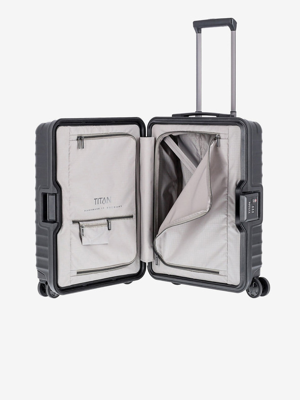 Titan Valigia da viaggio nera Titan Litron Frame S