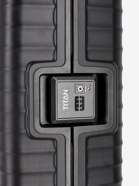 Titan Valigia da viaggio nera Titan Litron Frame S
