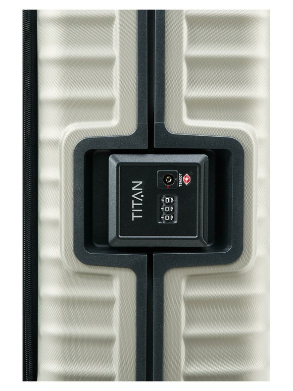 Titan Valigia da viaggio Titan Litron Frame S tasca frontale Champagne