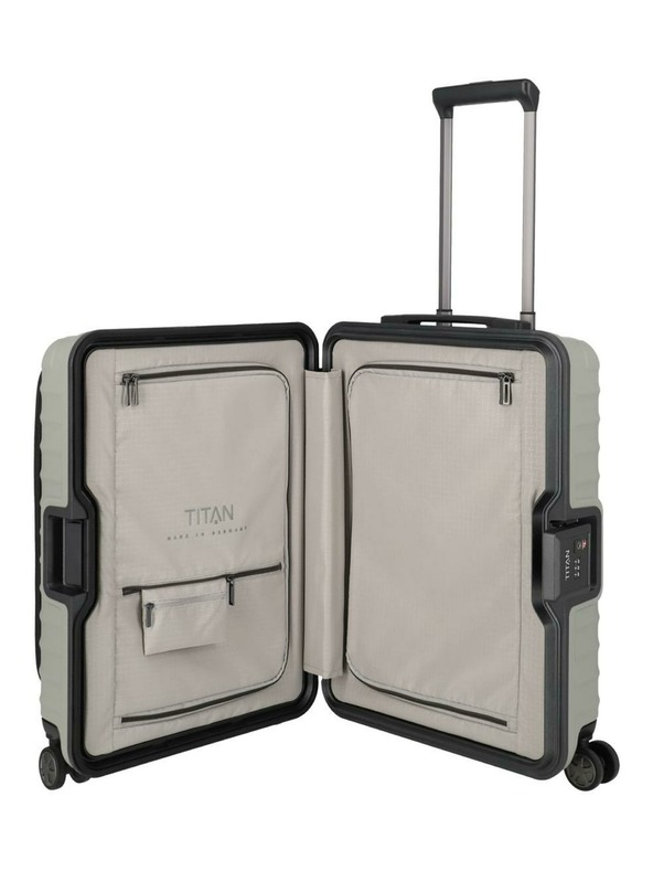 Titan Valigia da viaggio Titan Litron Frame S tasca frontale Champagne