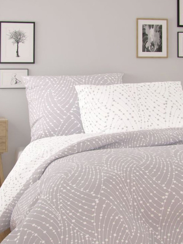Kvalitex Biancheria da letto in cotone francese NORDIC COLLECTION 200x200, 70x90cm ASTRA
