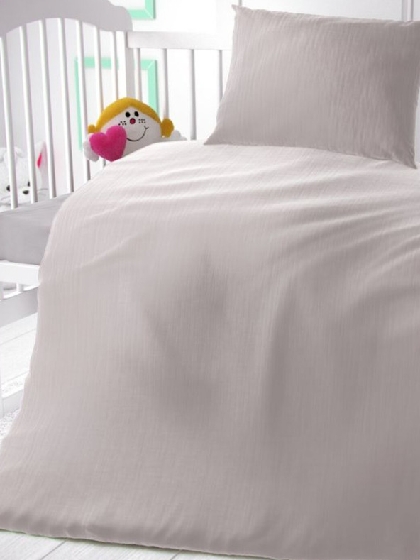 Kvalitex Muslin Bedding for Baby Crib cream Kvalitex