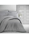 Kvalitex Biancheria da letto in raso a righe 140x200, 70x90cm grigio chiaro Kvalitex