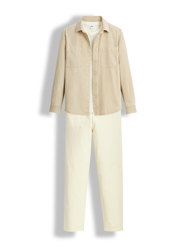 Celio Camicia Celio Lanime uomo beige